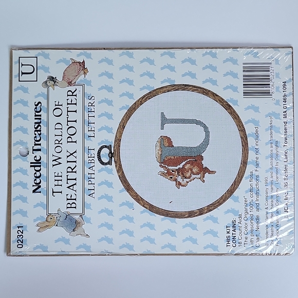 Beatrix Potter Needle Treasures Letter 'U' Counted Cross Stitch Kit 1993 NEW - Picture 4 of 12